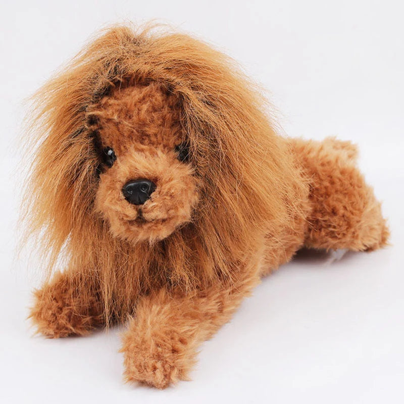 Cute Pet Costume Lion Mane Winter