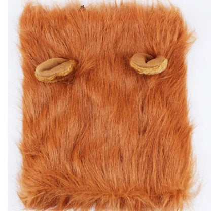 Cute Pet Costume Lion Mane Winter