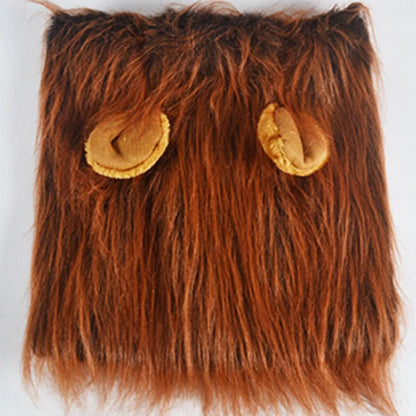 Cute Pet Costume Lion Mane Winter