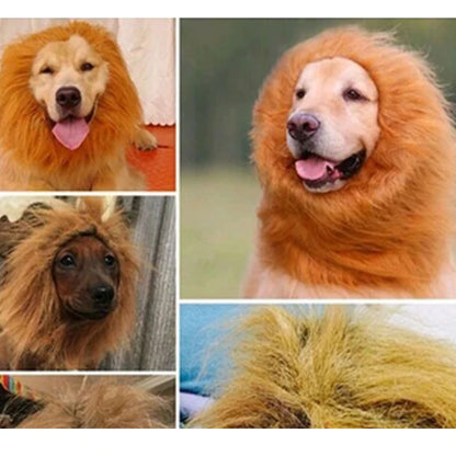 Cute Pet Costume Lion Mane Winter