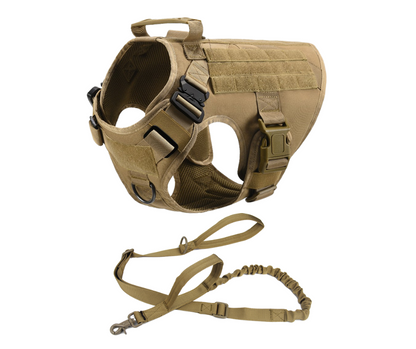 Military Dog Tactical Harness and Leash Set