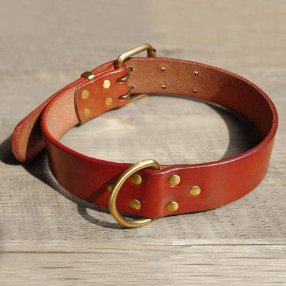 Durable Leather Dog Collar OR Leash Genuine Leather Dogs Collar